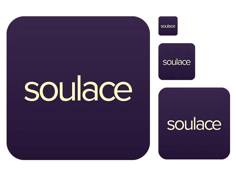 Final soulace logo at different sizes